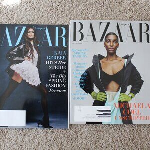 BAZAAR Magazine Lot Of 2 Feb, Mar 2026 Issues For Collectors